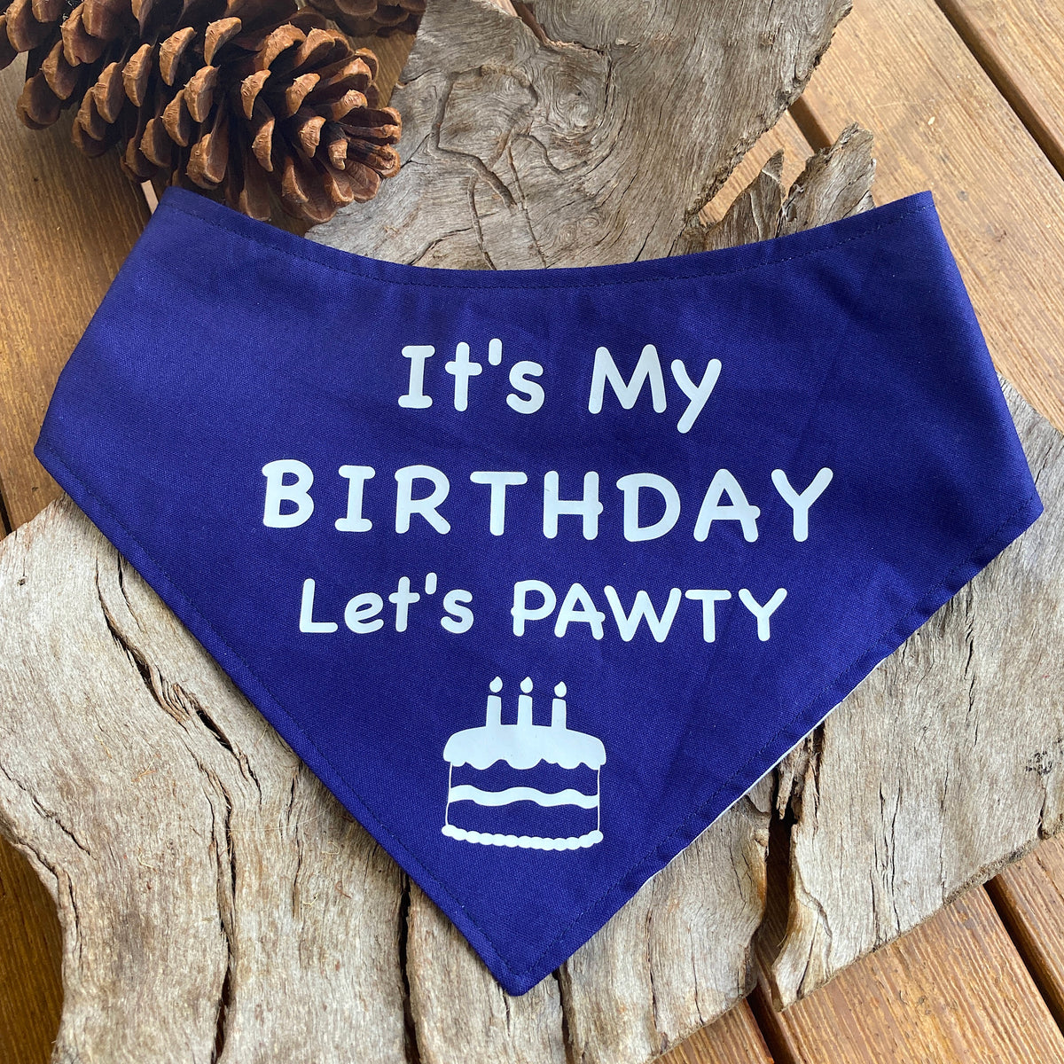 Vinyl Transfer Print Dog Bandana ITS MY BIRTHDAY Lets Pawty! You