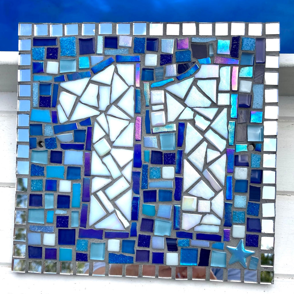 Custom Made Mosaic House Number, 1 or 2 Digits - 20cm SQUARE