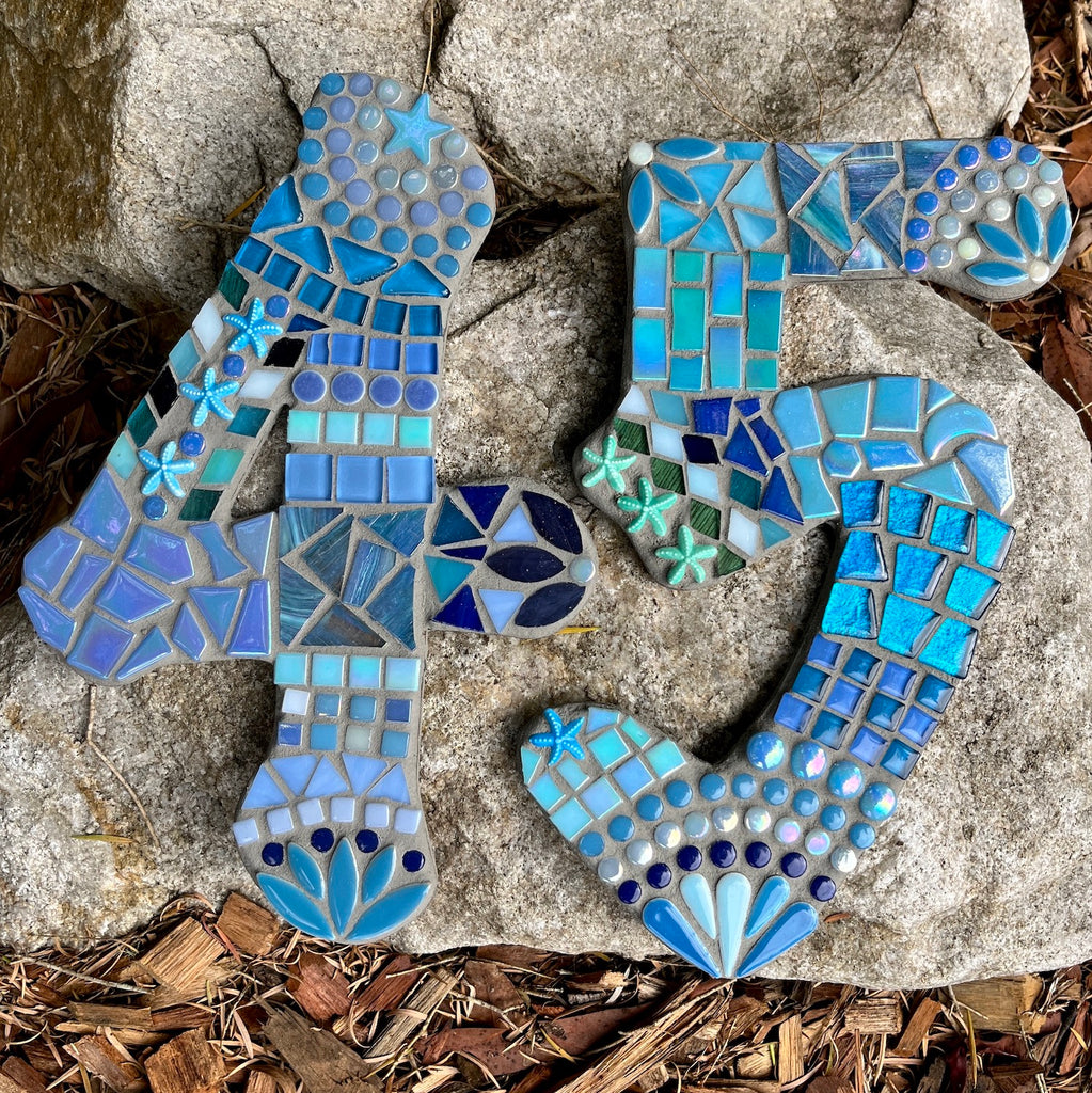Custom Made Large Individual Cut Out Mosaic House Number(s)
