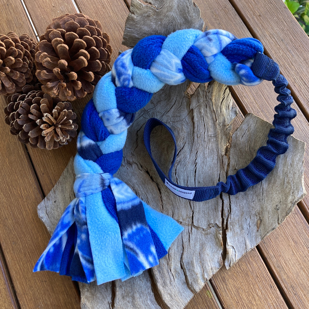 Plaited Bungee Fleece Tug Toy, Puppy Enrichment Game