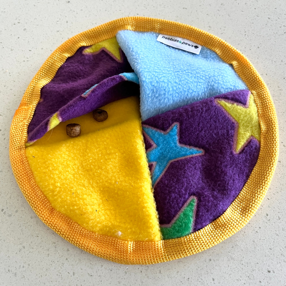 Indoor Pocketed Fleece Treat Snuffle Disc, Dog Enrichment Puzzle ...