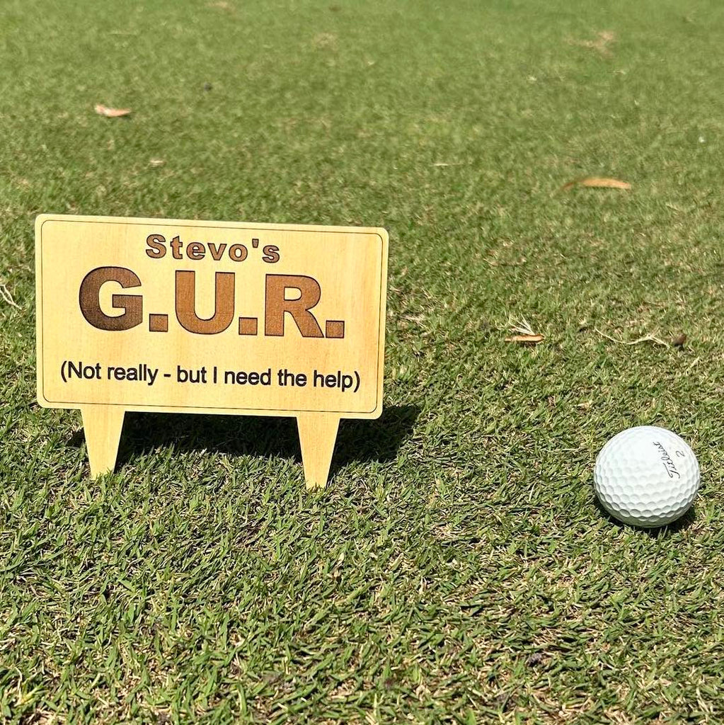 Personalised Ground Under Repair (G.U.R.) Sign, Golf Buddy Gift