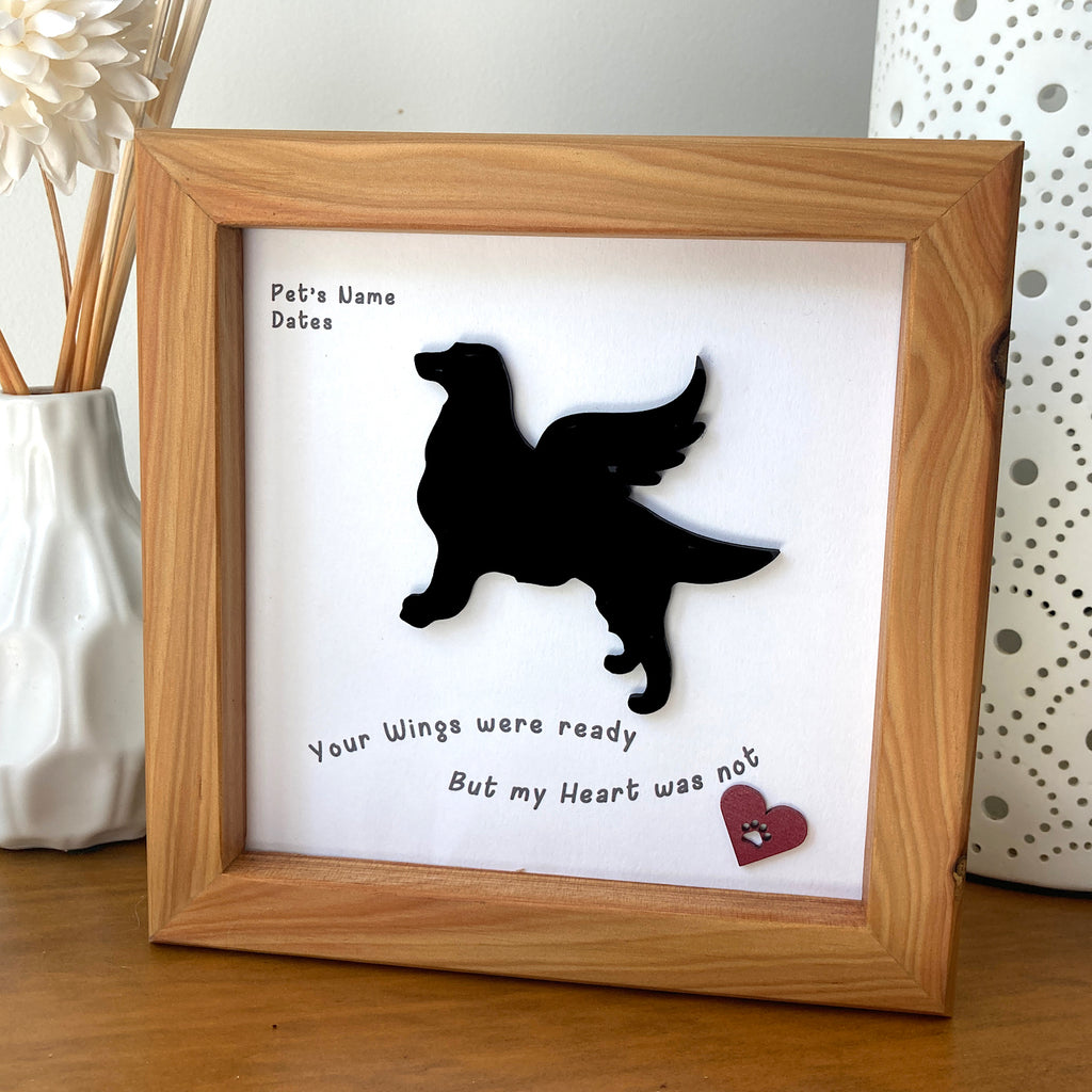Personalised Pet Memorial Art - Your Wings Were Ready . . .