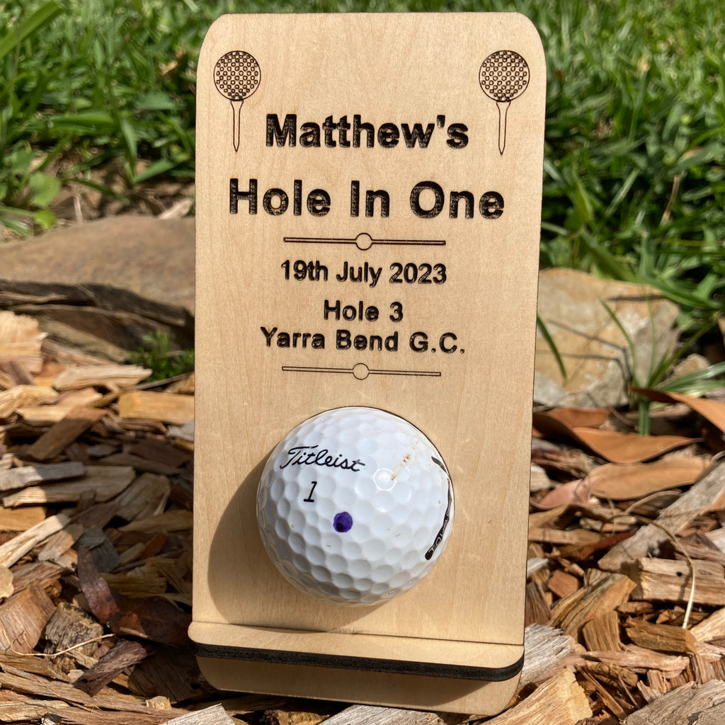 Personalised Hole in One Golf Ball Display Holder
