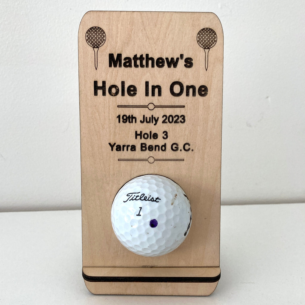 Personalised Hole in One Golf Ball Display Holder