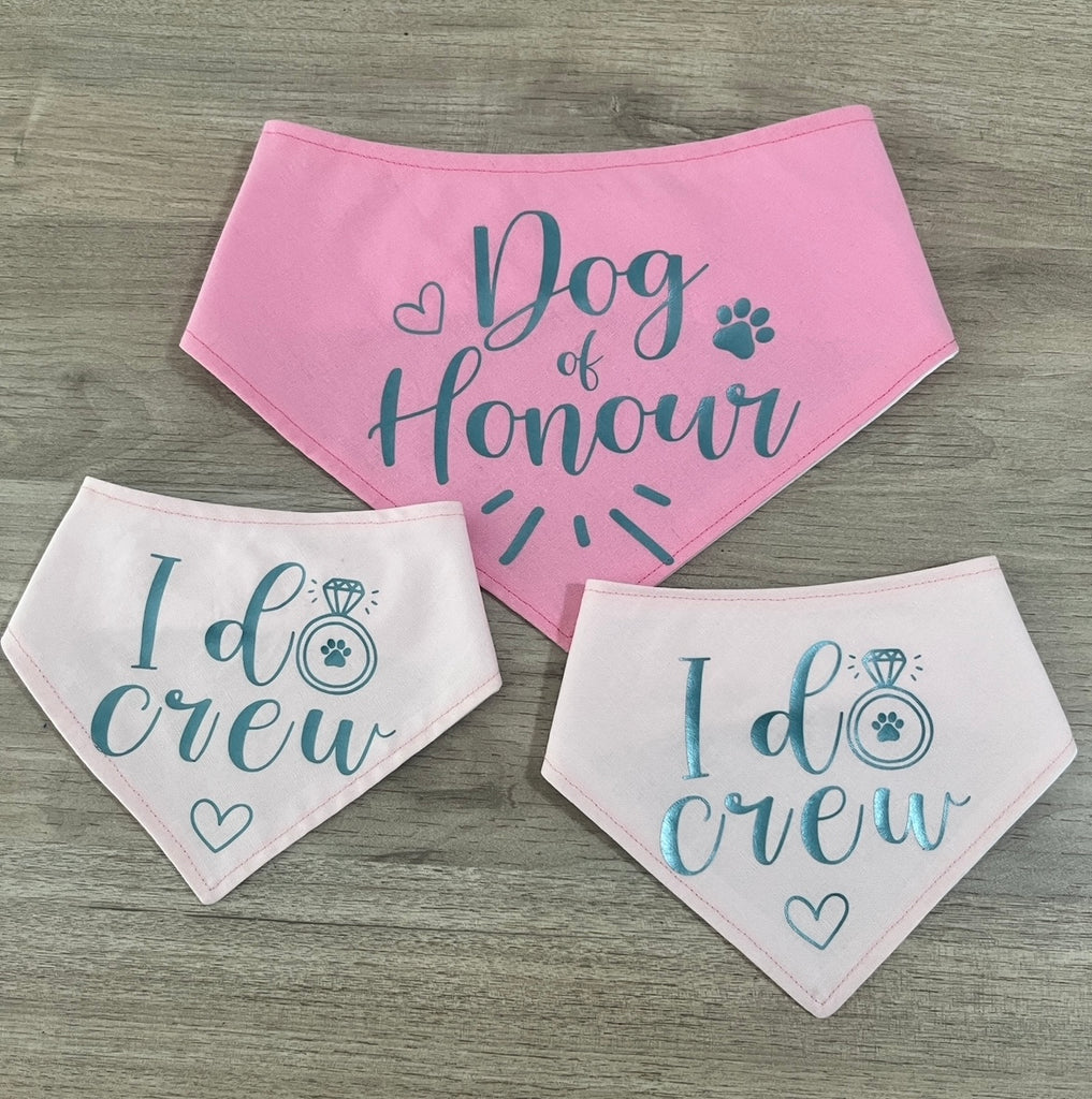 Custom Made Vinyl Transfer Print Dog Bandana - Your Design & Fabric Choice