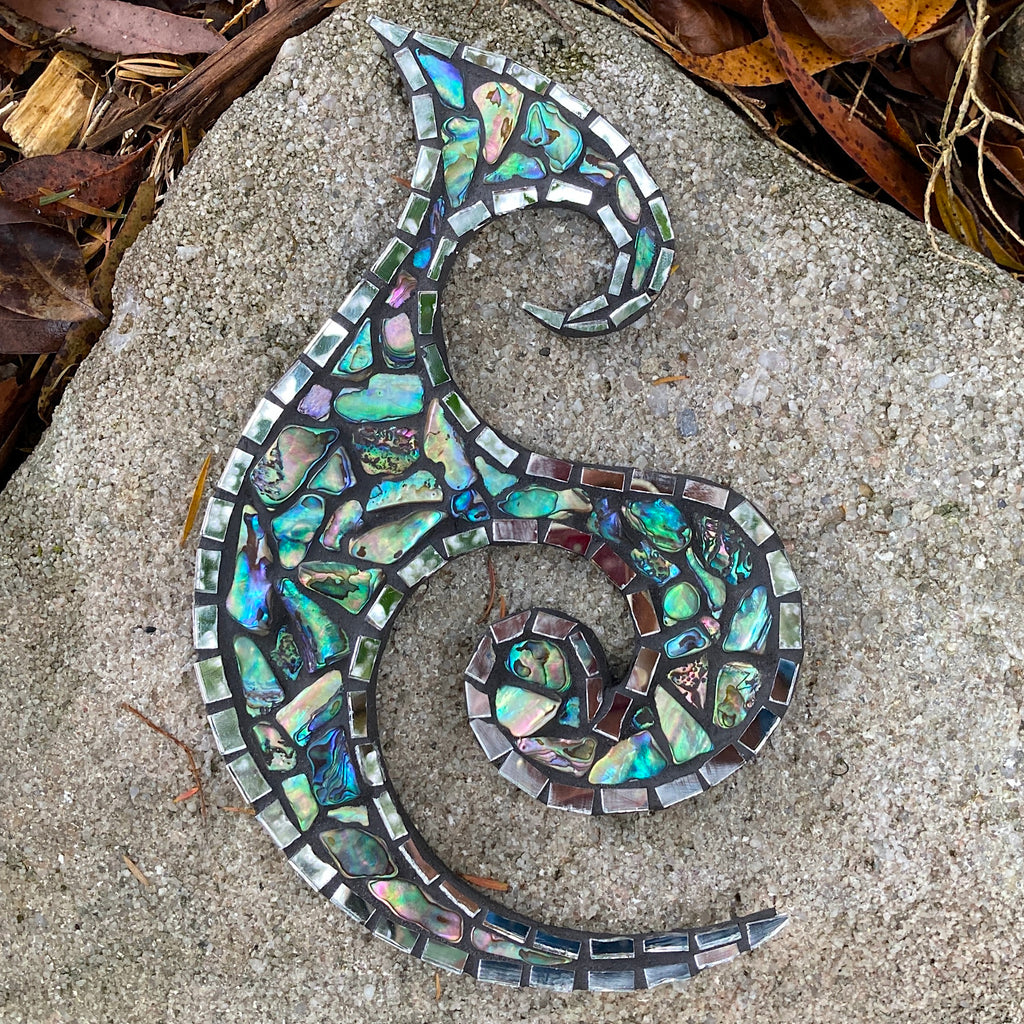 Paua Shell Mosaic Maori Symbols - Choice of 3 designs