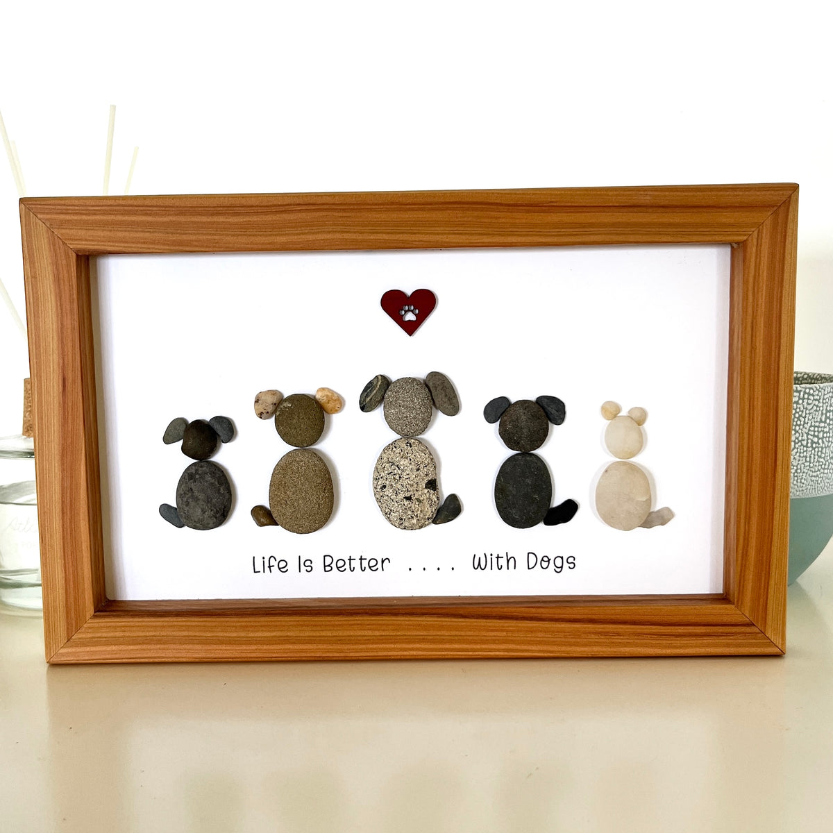 Framed Pebble Art, 