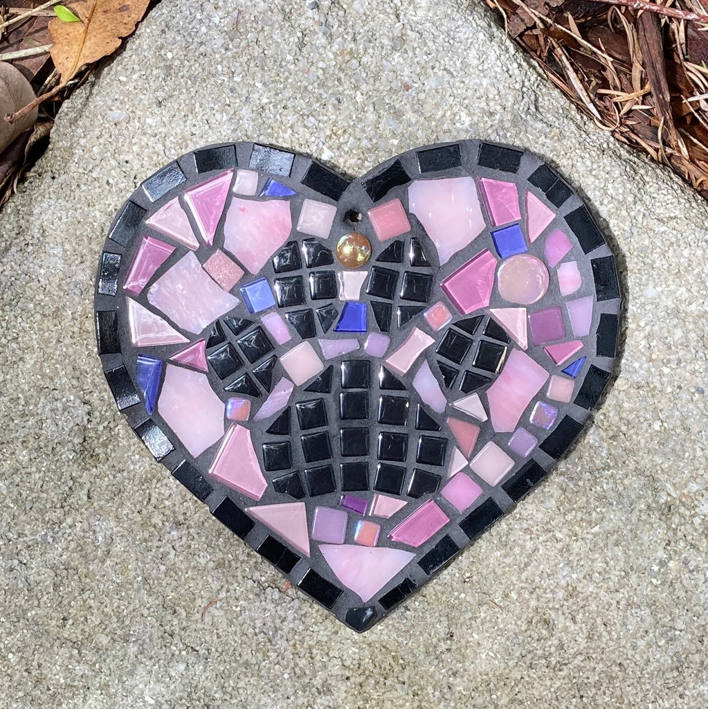Paw Print Mosaic Heart - Choice of colours