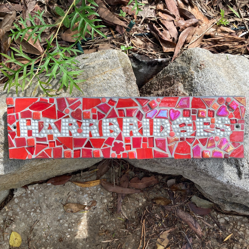 HOUSE or FAMILY NAME Mosaic Art Plaque -  You choose colour theme