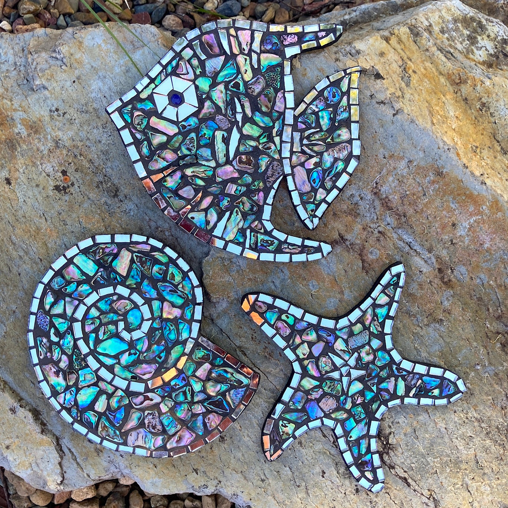 Paua Shell Ocean Mosaic Art - Set of 3 designs