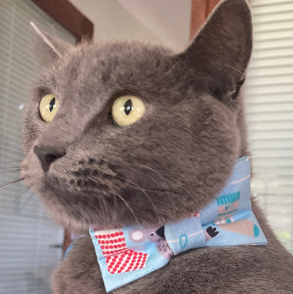 Xmas Cat Bow Tie - Choice of Fabrics