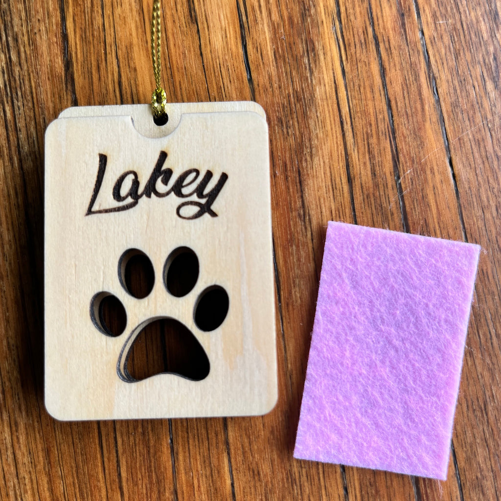 Custom Made Paw Print Air Freshener / Xmas Tree Decoration
