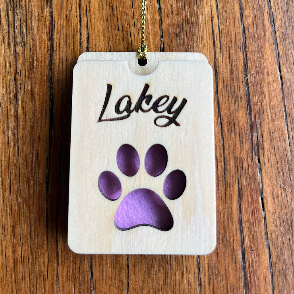 Custom Made Paw Print Air Freshener / Xmas Tree Decoration