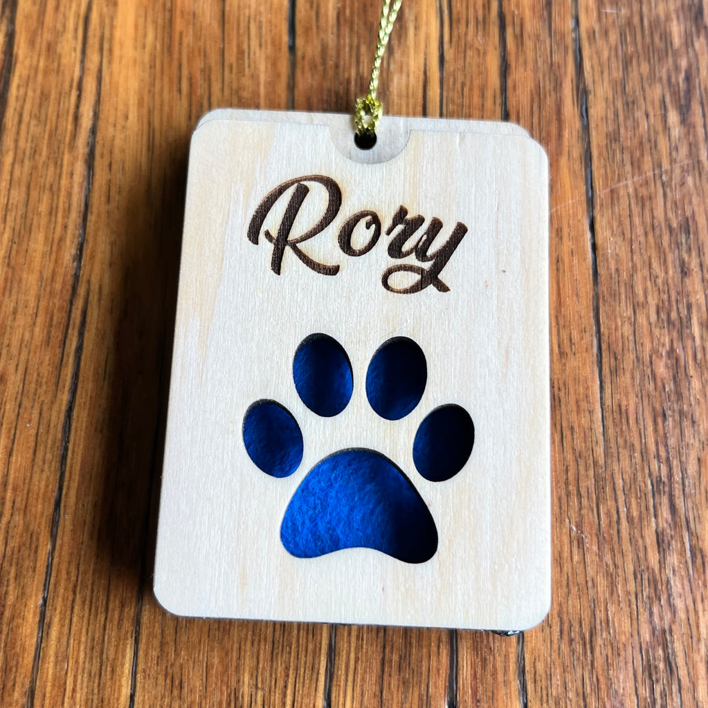 Custom Made Paw Print Air Freshener / Xmas Tree Decoration