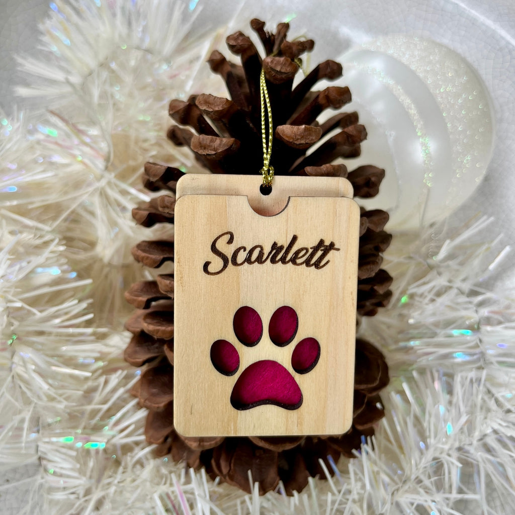 Custom Made Paw Print Air Freshener / Xmas Tree Decoration