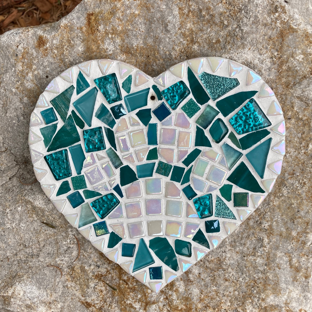 Paw Print Mosaic Heart - Choice of colours