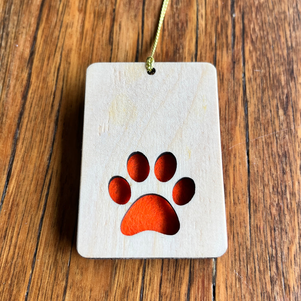 Custom Made Paw Print Air Freshener / Xmas Tree Decoration