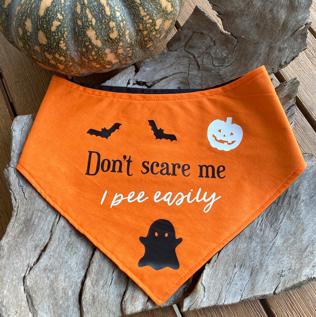 Don't Scare Me! - Printed Halloween Dog Bandana
