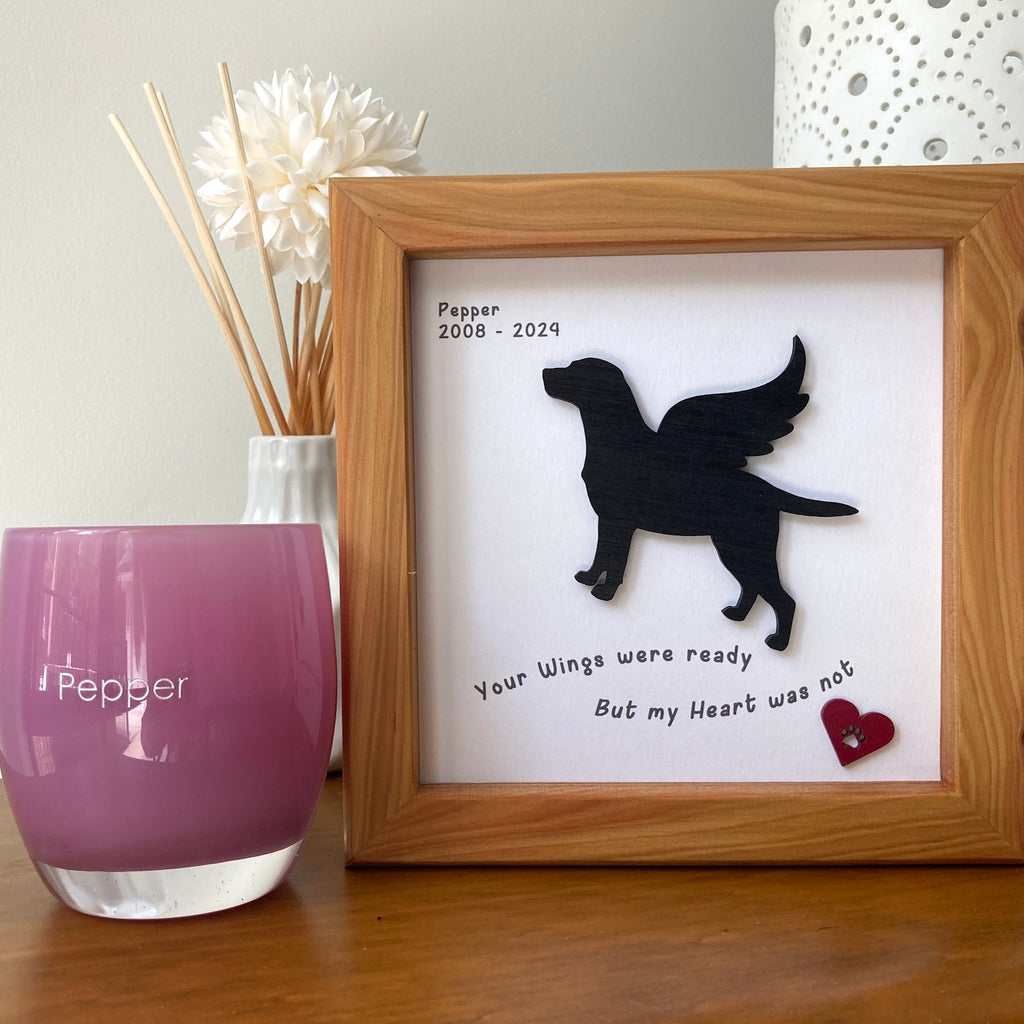 Personalised Pet Memorial Art - Your Wings Were Ready . . .