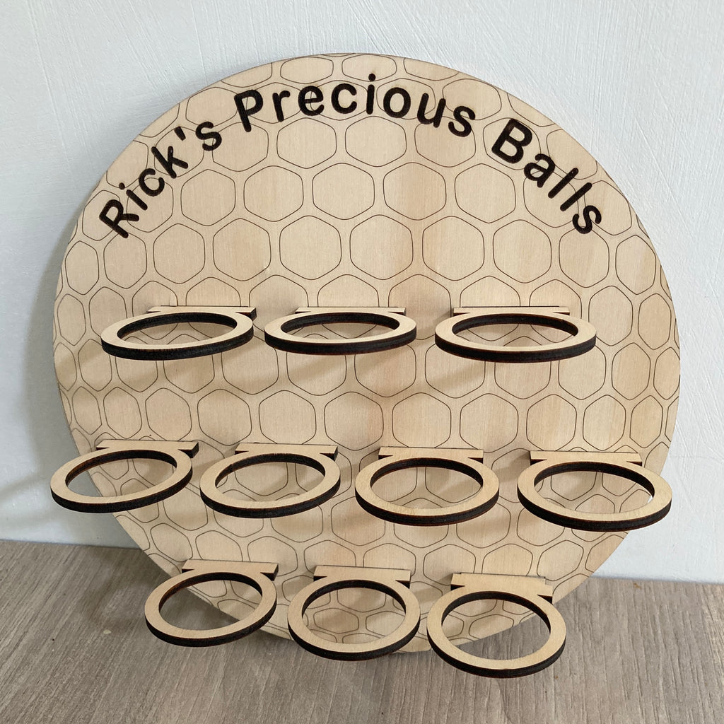 Personalised "Precious Balls" 10 Golf Ball Display Holder