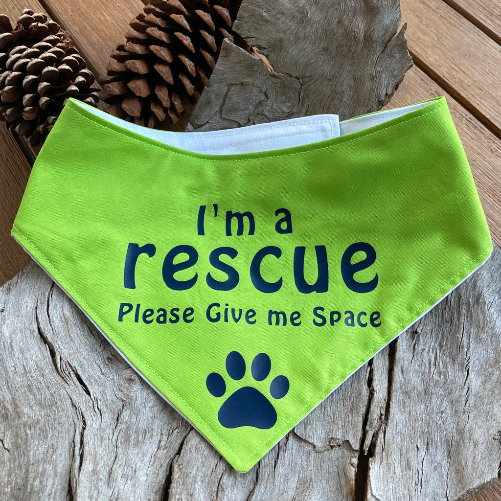 Rescue Dog Bandana - Lime Green