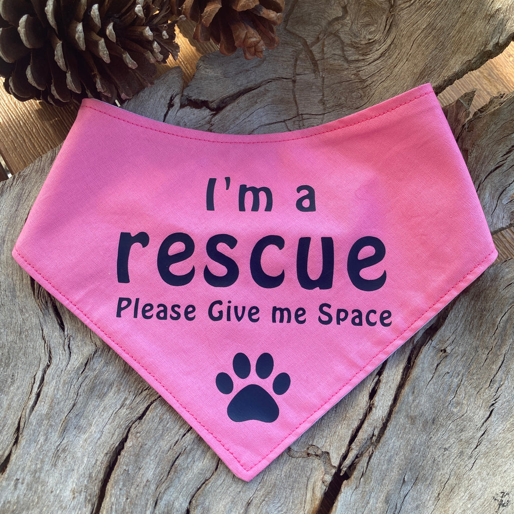 Rescue Dog Bandana and Lead Strap Set - Pink