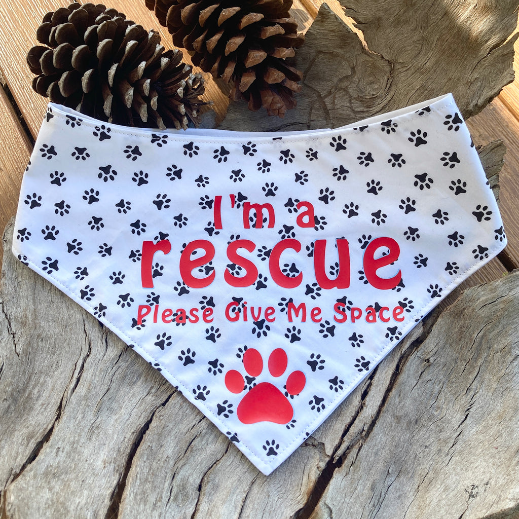 Rescue Dog Bandana - Paw Prints