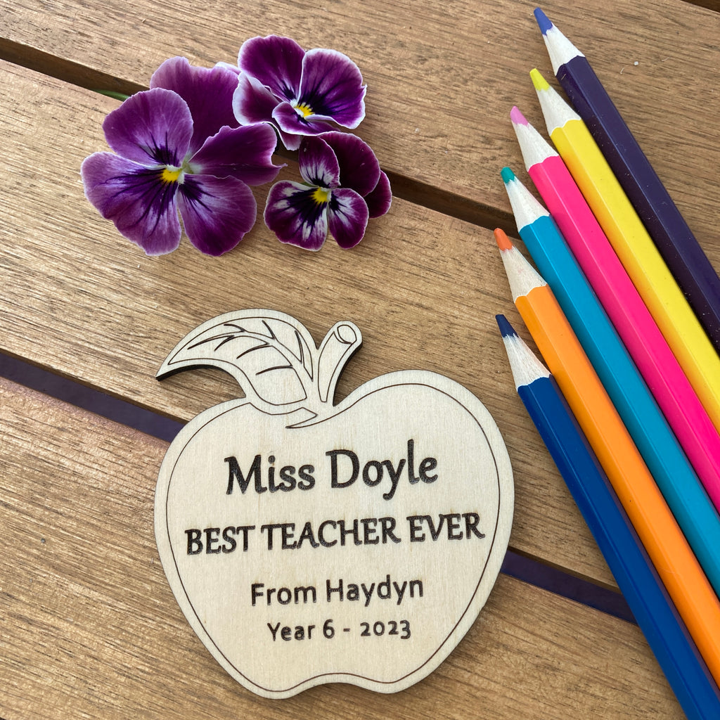 Best Teacher Ever - Custom made Xmas Tree Decoration, Fridge Magnet or Combined Set