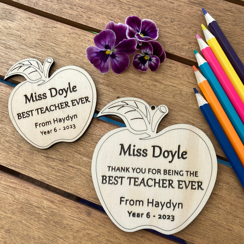 Best Teacher Ever - Custom made Tree Decoration, Fridge Magnet or Combined Set