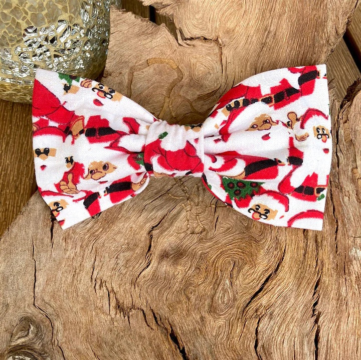 Xmas Dog Bow Tie - "JOLLY SANTAS"