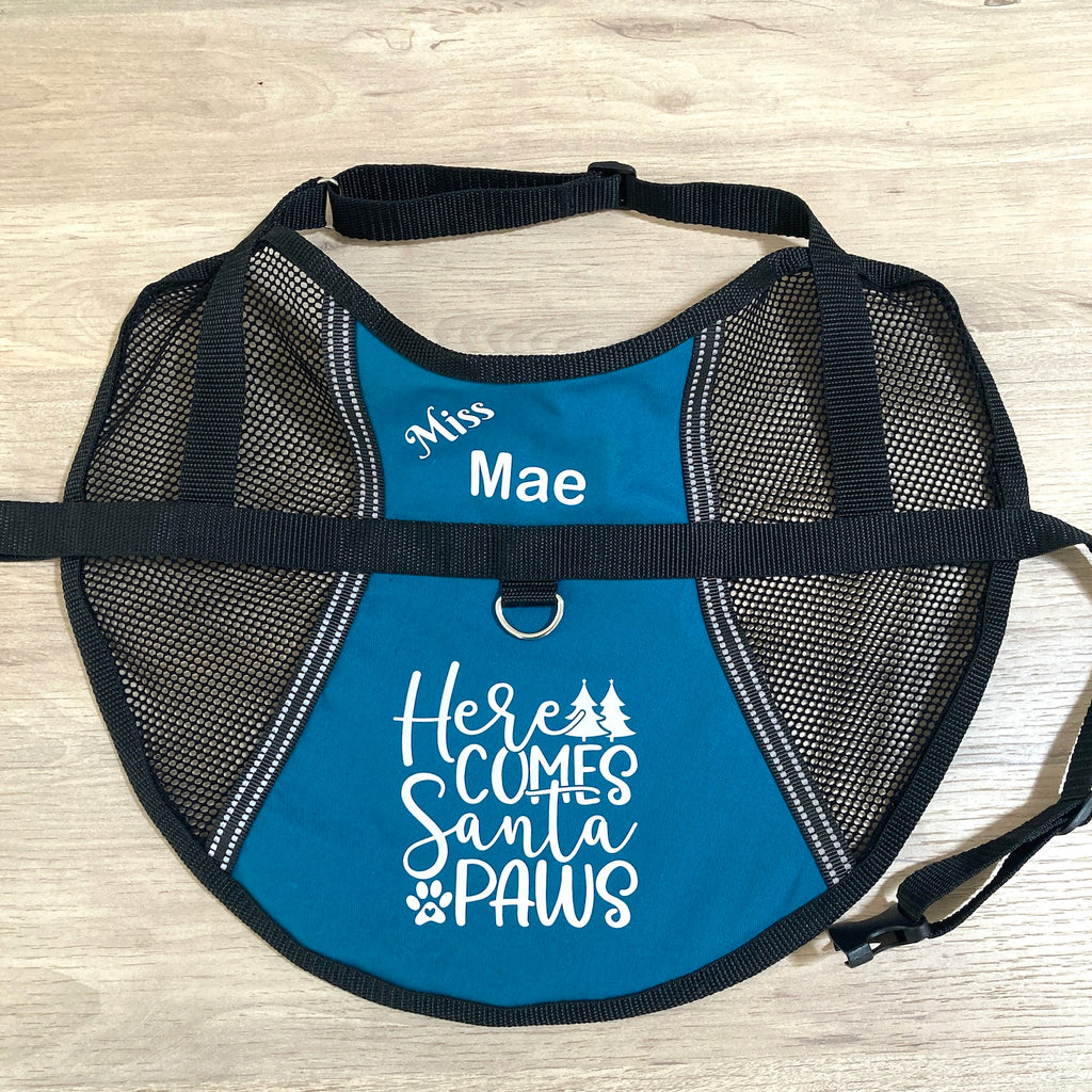 Lightweight Personalised "Here Comes Santa Paws" Training Vest /Jacket / Coat