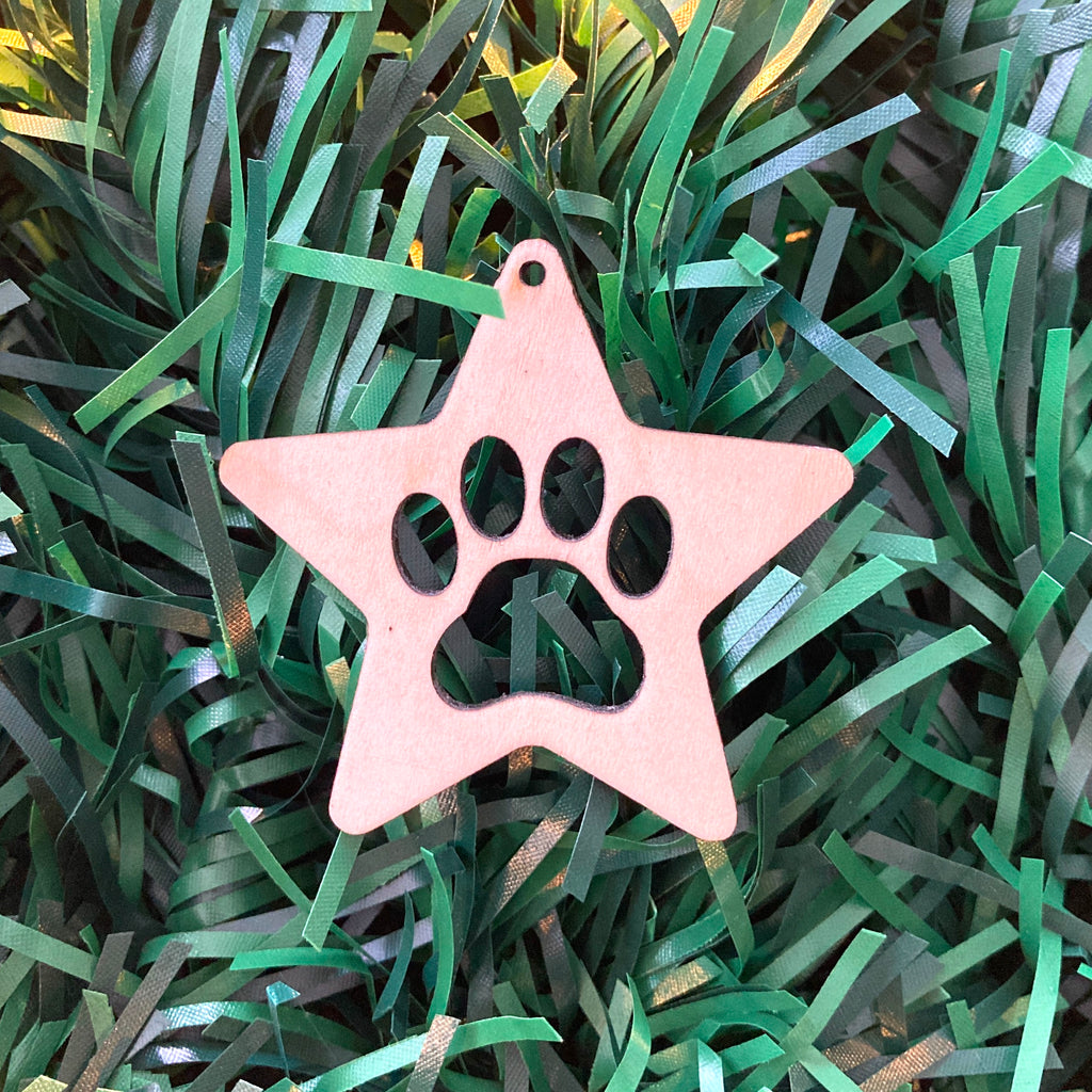 Set of 5 Dog Themed Wooden Xmas Tree Decorations, Great Dog Lover Gift