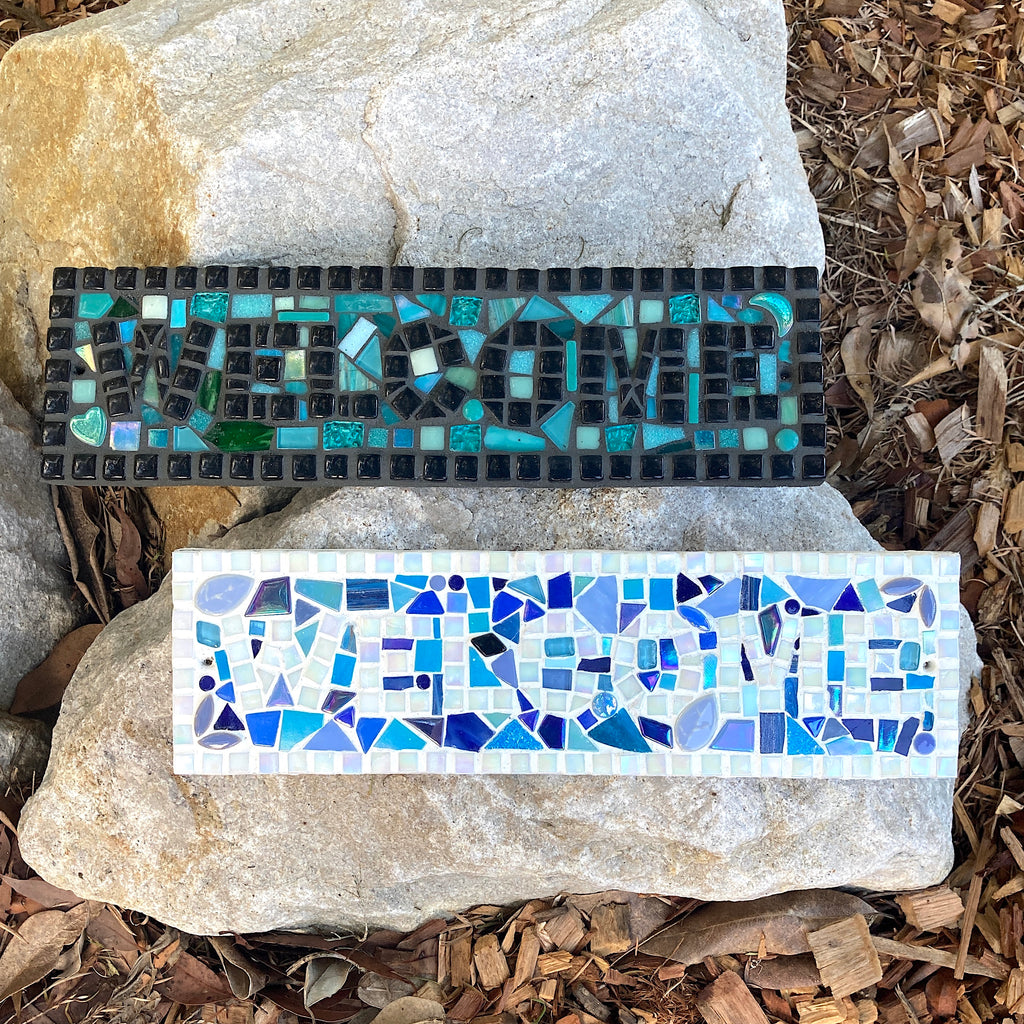 WELCOME Mosaic Art Plaque -  Choice of colours