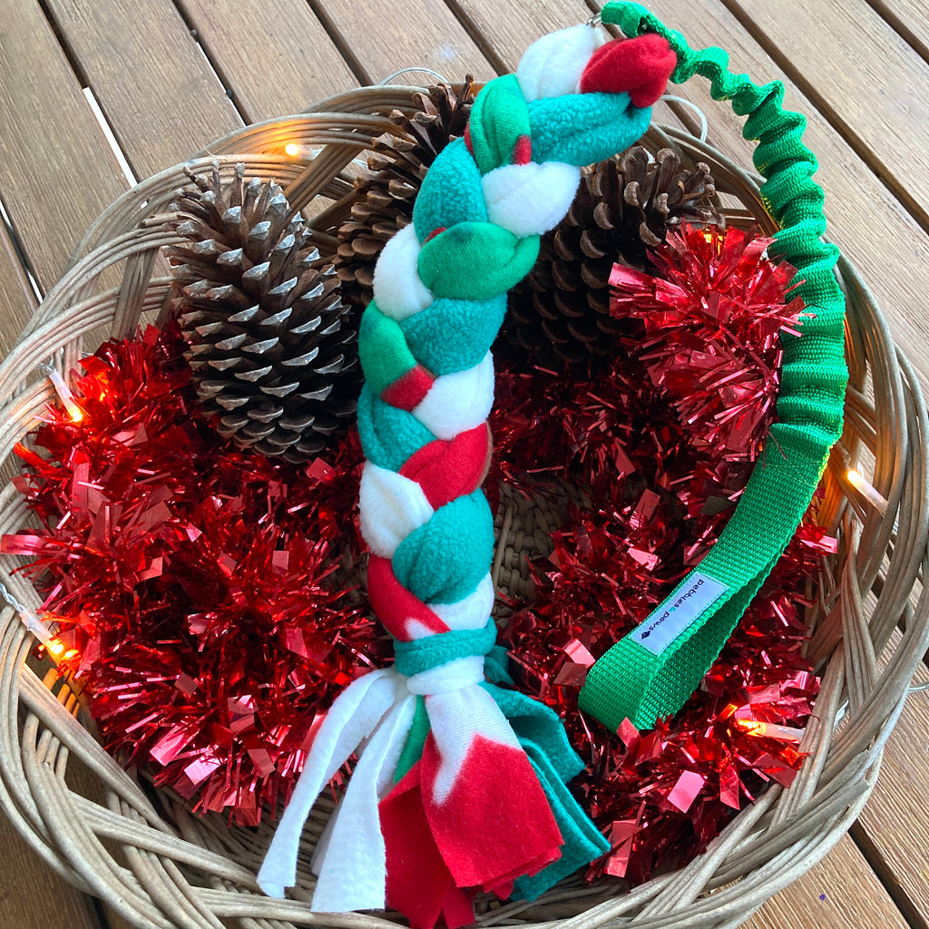 Christmas Enrichment Fun - Snuffle Ball, Bungee Plaited Tug or Bungee Flutter Tug