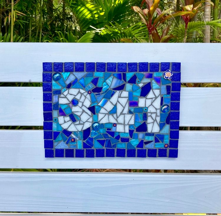 Mosaic House Number, 3 or 4 Digits, A4 size (30 x 20cm) Custom Made