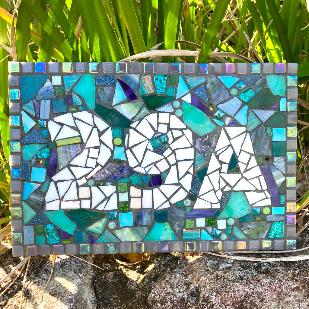 Mosaic House Number, 3 or 4 Digits, A4 size (30 x 20cm) Custom Made