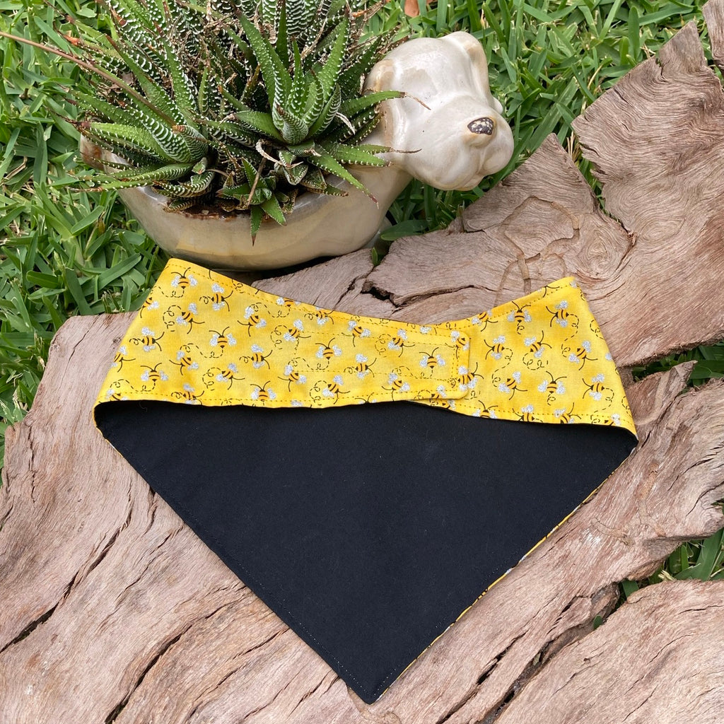 Handmade Dog Bandana "GLITTERY BEES"