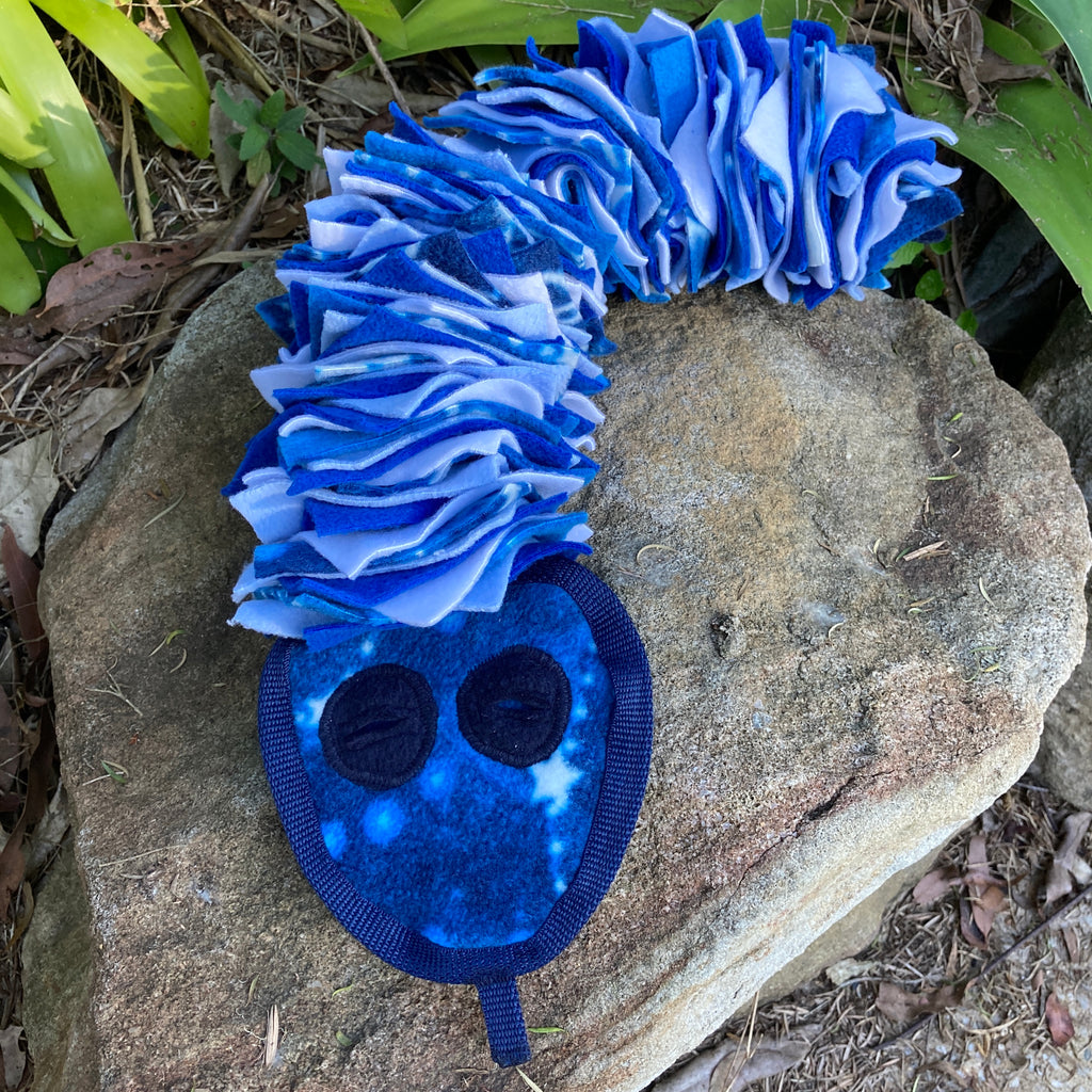 Fleece Snuffle Snake, Dog Enrichment Puzzle - Choice of Colour