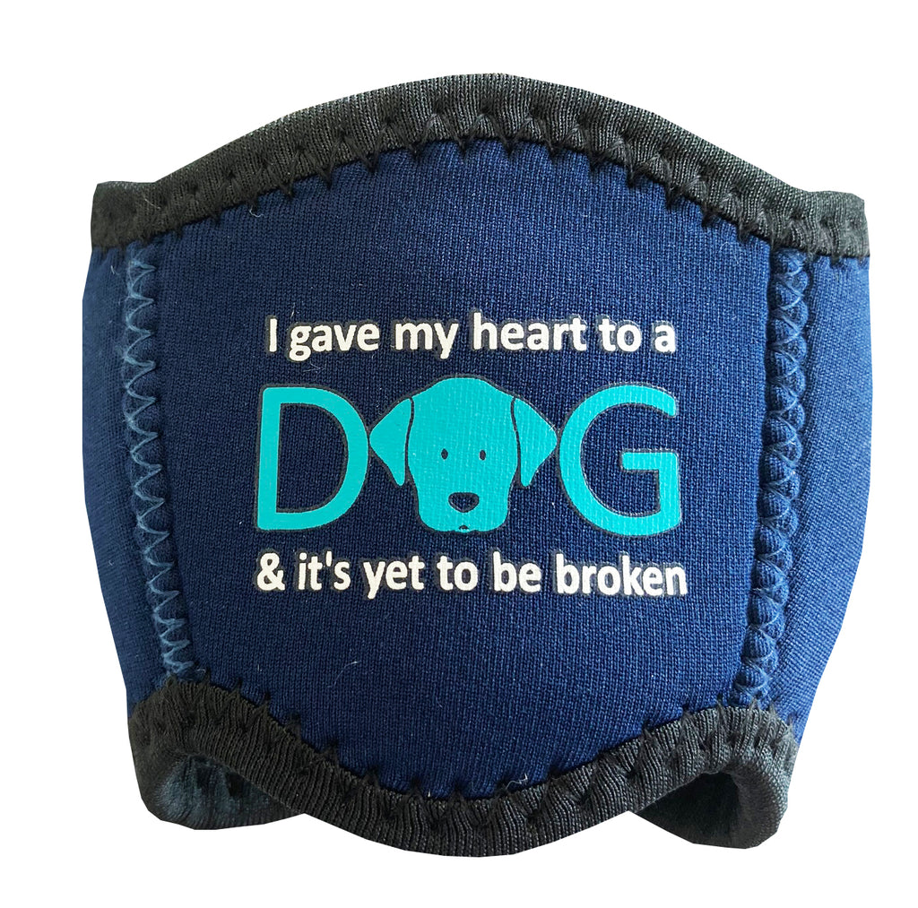 Neoprene Wine Cooler for Dog Lovers, "I Gave my Heart to a Dog"