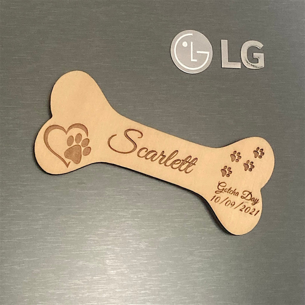 Wooden Personalised "Gotcha Day" Celebration Bone