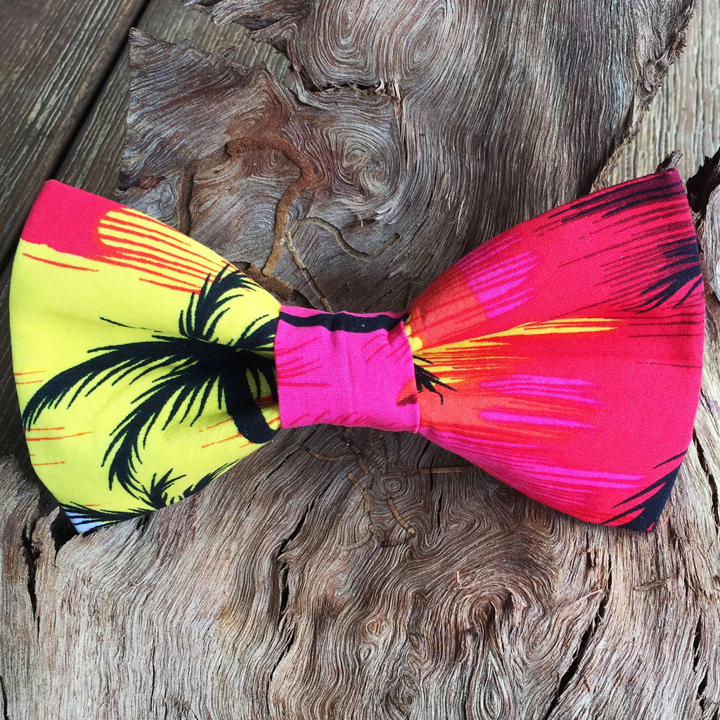 Handmade Dog Bow Tie, "Hawaiian Delight"