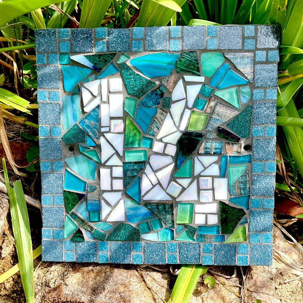 Custom Made Mosaic House Number, 1 or 2 Digits - 20cm SQUARE