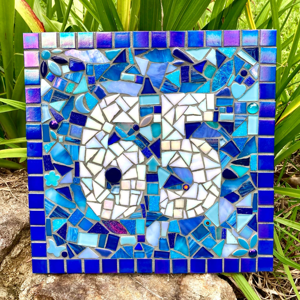 Large Custom Made Mosaic House Number, 1 or 2 Digits - 30cm SQUARE