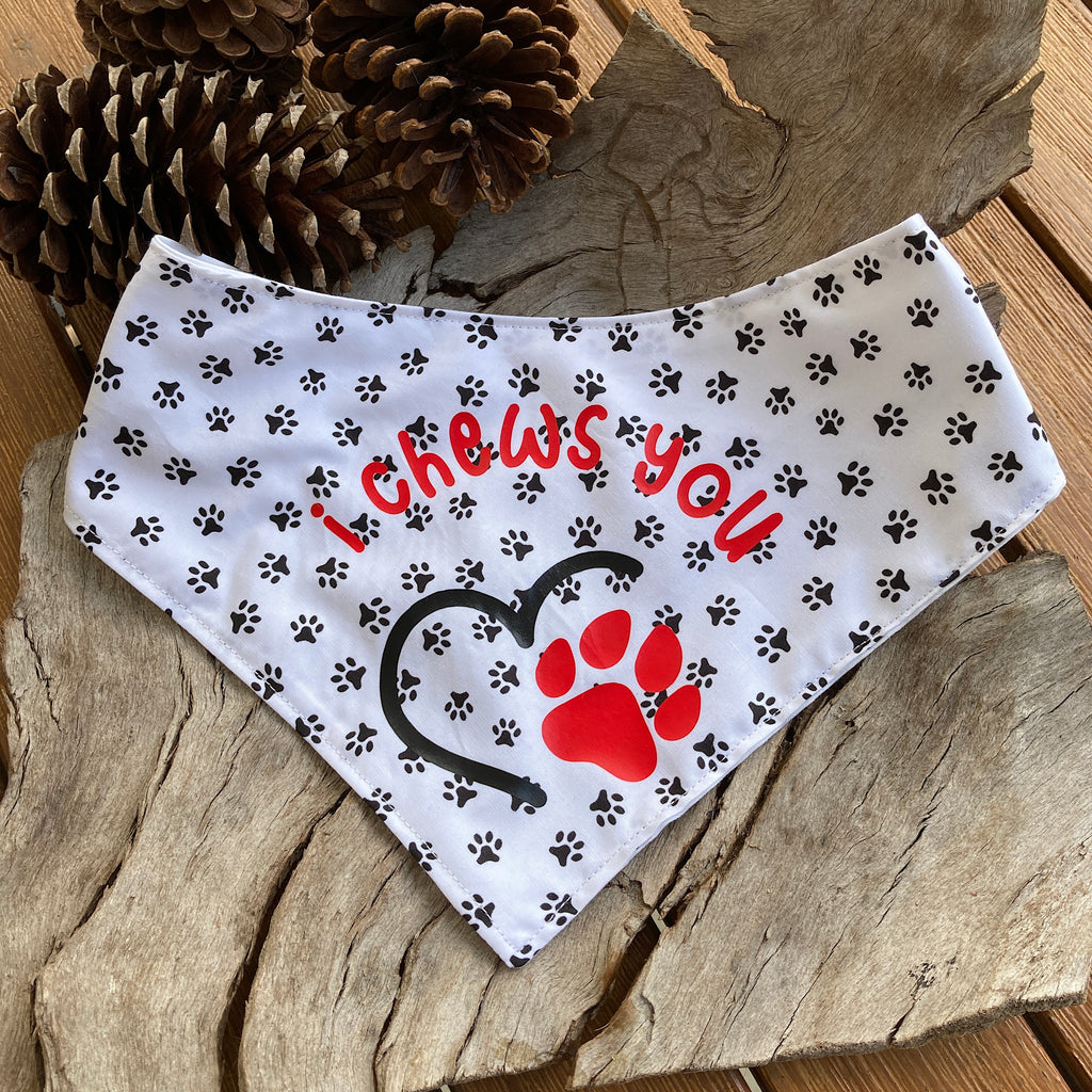 I CHEWS YOU - Printed Dog Bandana