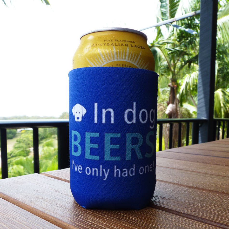 Set of 2 Neoprene Beer / Stubby Cooler for Dog Lovers