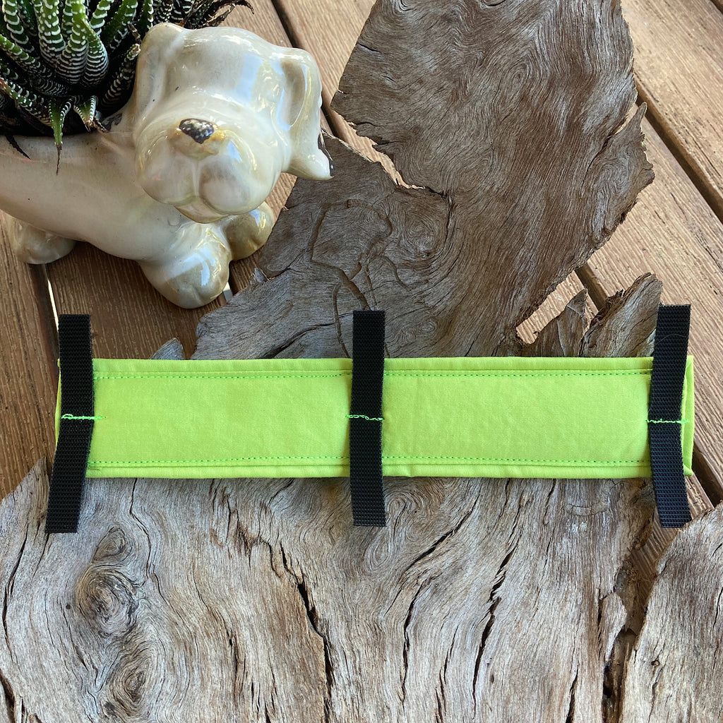 "NERVOUS DOG Lead/Collar Strap" - Bright Lime
