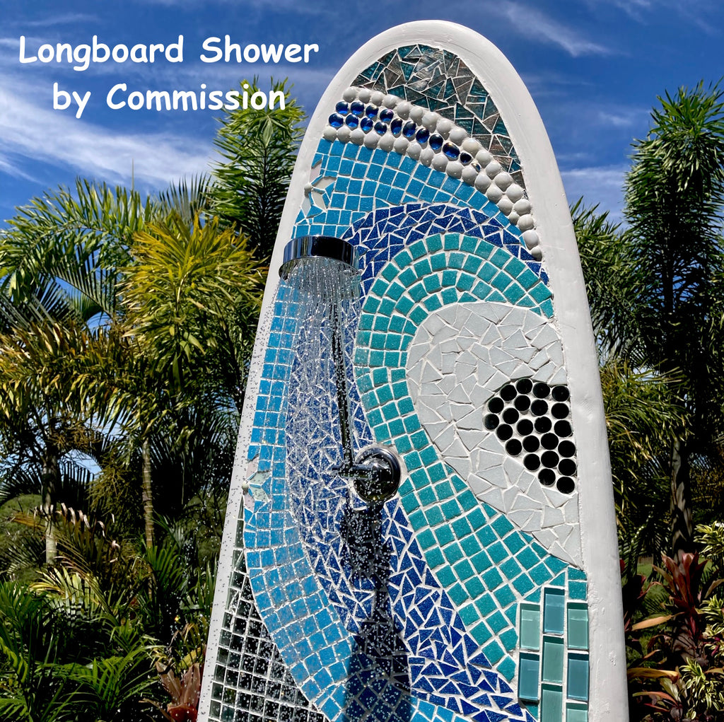 Surfboard Garden Art Mosaic - 70cm x 26cm