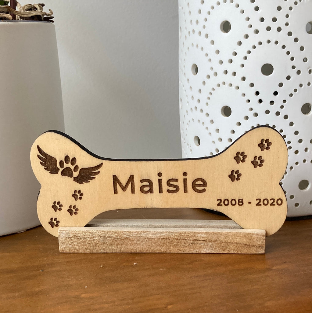 Wooden Personalised Memorial Bone