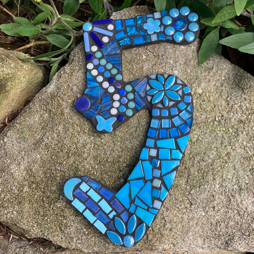 Custom Made Large Individual Cut Out Mosaic House Number(s)